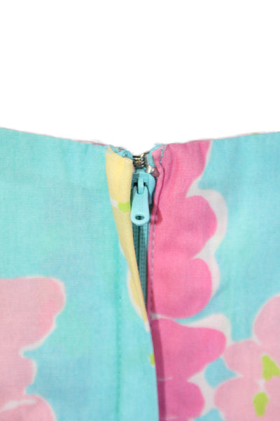 Lily Pulitzer Women's Hook Closure Scallop Hem Lined Mini Skirt Floral Size 0