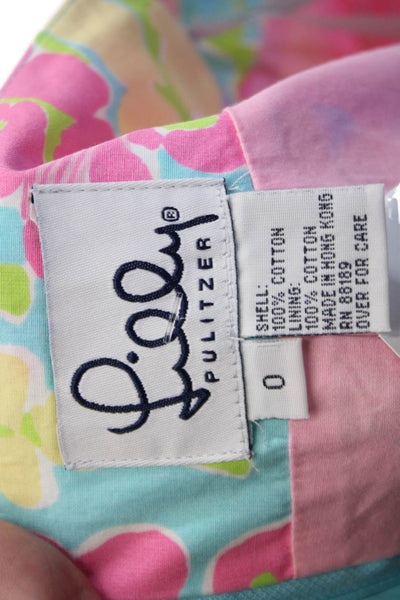 Lily Pulitzer Women's Hook Closure Scallop Hem Lined Mini Skirt Floral Size 0