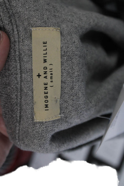 Imogene & Willie Womens Scoop Neck Knit Boxy Tank Top Gray Cotton Size Small