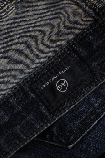 AG Women's Midrise Five Pocket Dark Wash Button Skinny Denim Pants Size 25