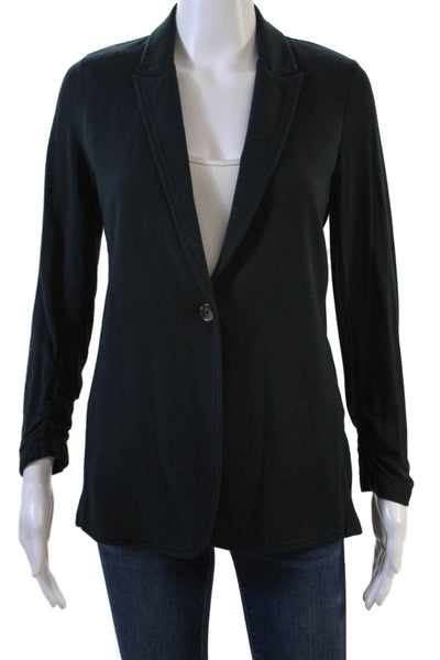 Theory Women's Long Sleeves Unlined One Button Cinch Jacket Black Size S