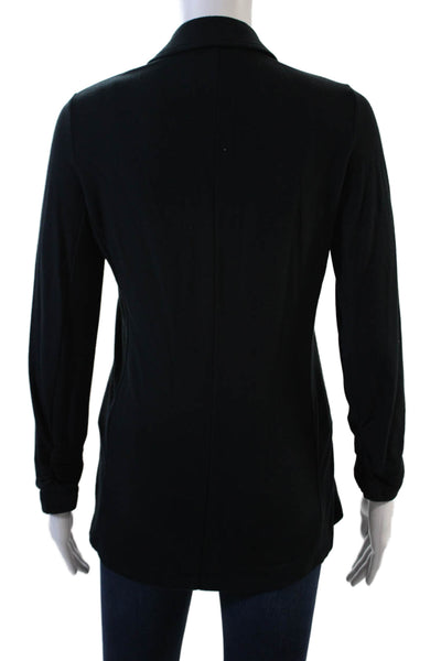 Theory Women's Long Sleeves Unlined One Button Cinch Jacket Black Size S