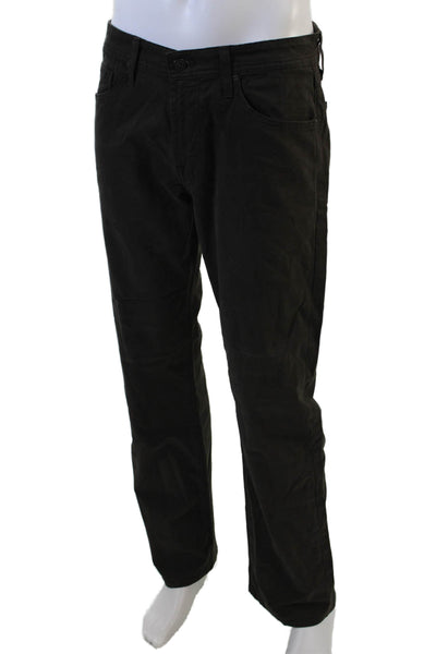 AG Men's Button Closure Five Pockets Straight Leg Casual Pants Brown Size 32