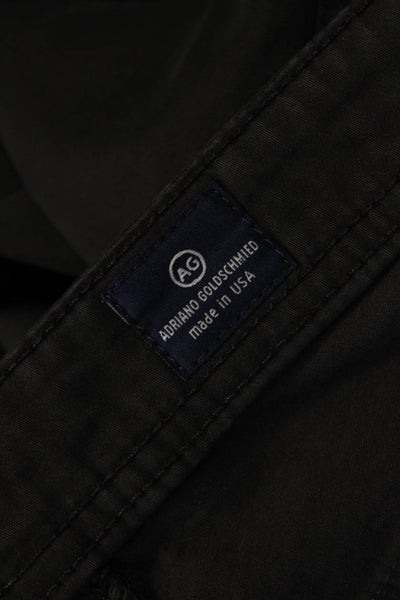 AG Men's Button Closure Five Pockets Straight Leg Casual Pants Brown Size 32
