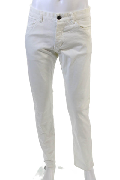 Theory Men's Button Fly Five Pocket Straight Leg Casual Pants White Size 32