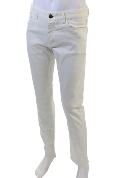 Theory Men's Button Fly Five Pocket Straight Leg Casual Pants White Size 32