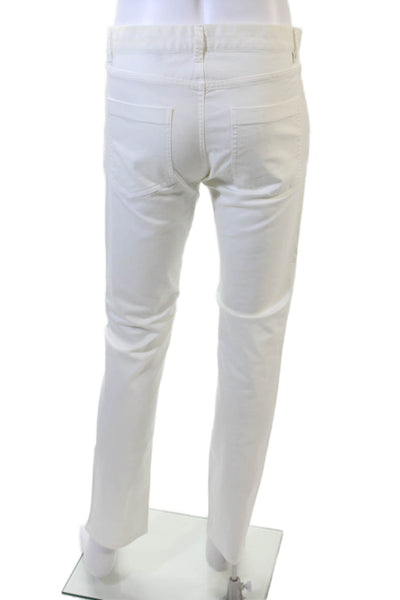 Theory Men's Button Fly Five Pocket Straight Leg Casual Pants White Size 32