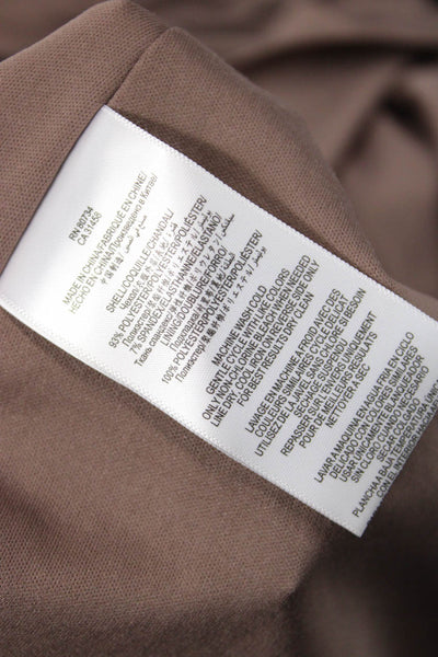 Max And Cleo Women's V-Neck Tie Back Sleeveless Maxi Gown Brown Size 2