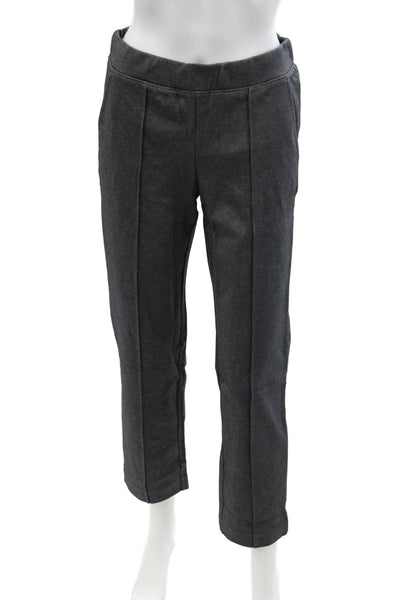 J Crew Womens Elastic Waistband Mid Rise Straight Leg Knit Pants Gray Size XS