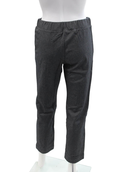 J Crew Womens Elastic Waistband Mid Rise Straight Leg Knit Pants Gray Size XS