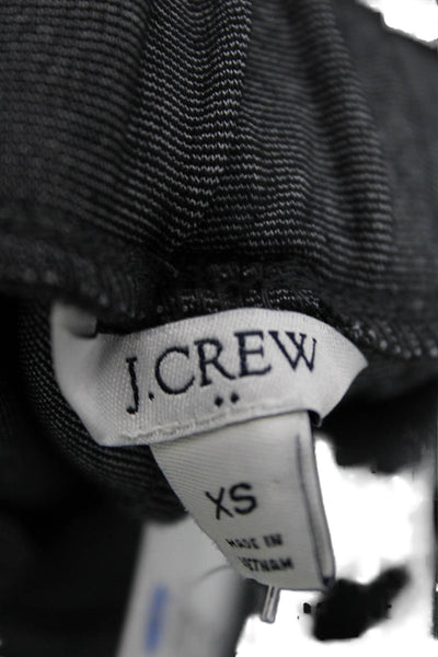 J Crew Womens Elastic Waistband Mid Rise Straight Leg Knit Pants Gray Size XS