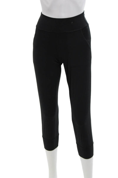 Lululemon Womens High Waisted Cuffed Straight Leg Joggers Black Size 2
