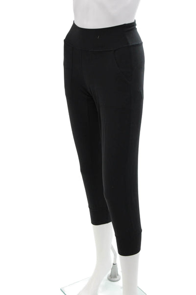 Lululemon Womens High Waisted Cuffed Straight Leg Joggers Black Size 2