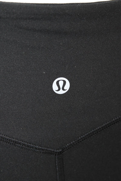 Lululemon Womens High Waisted Cuffed Straight Leg Joggers Black Size 2