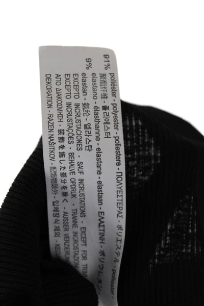 Zara Trafaluc Womens Long Sleeve Crew Neck Knit Shirt Black Size Medium