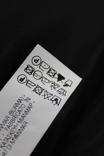 Zara Womens Long Sleeve Front Zip Collared Faux Suede Jacket Black Size Medium