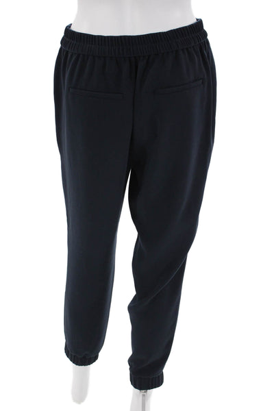 J Crew Womens Elastic Waistband High Rise Knit Jogger Pants Navy Blue Size 2