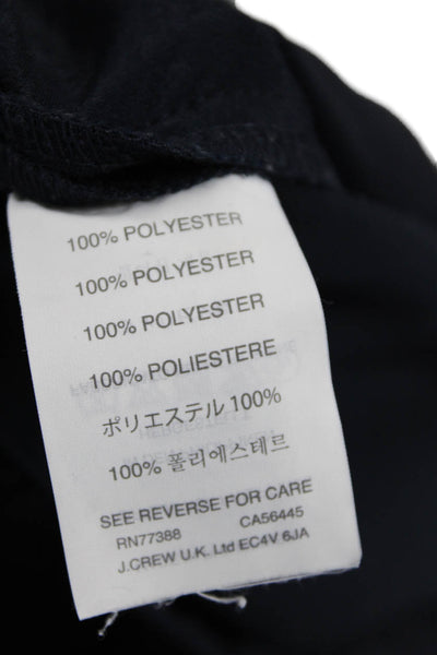 J Crew Womens Elastic Waistband High Rise Knit Jogger Pants Navy Blue Size 2