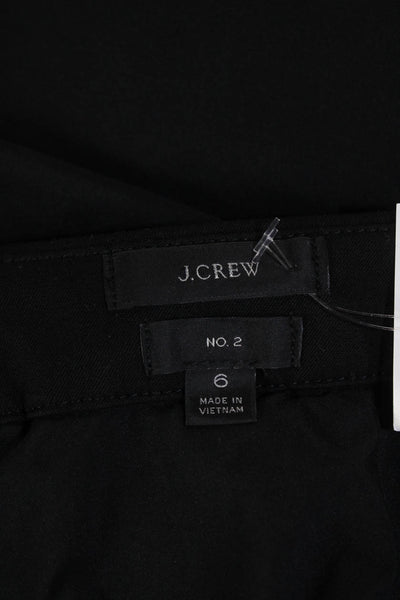 J Crew Women's Hook Closure Lined A-Line Mini Work Wear Skirt Black Size 6
