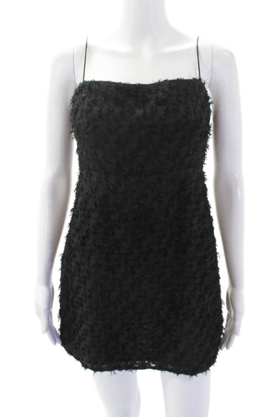 ASTR Womens Spaghetti Strap Sleeveless High Waist Dress Black Size Small