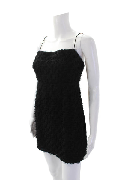 ASTR Womens Spaghetti Strap Sleeveless High Waist Dress Black Size Small