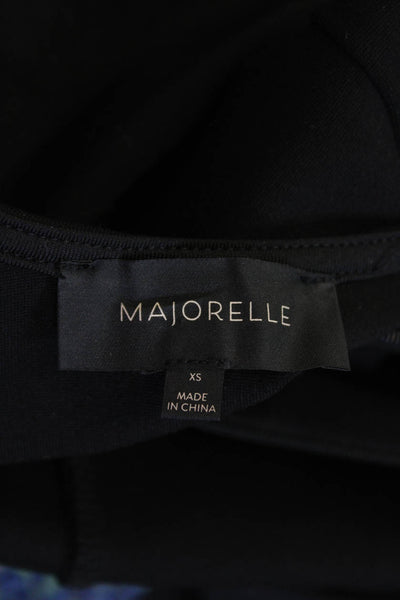 Majorelle Womens Puffy Long Sleeves Body Con Dress Black Size Extra Small