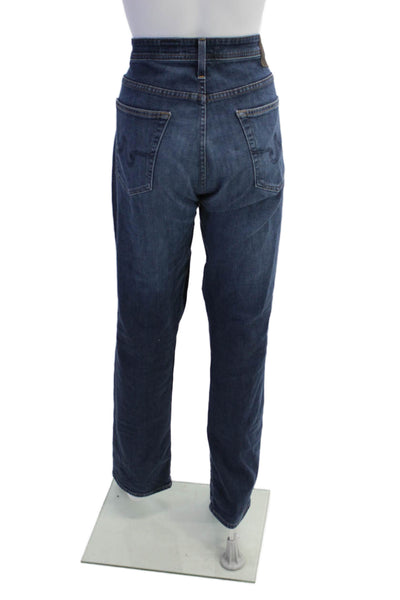 Adriano Goldschmied Mens Cotton Zip Button Straight Leg Jeans Blue Size EUR 36