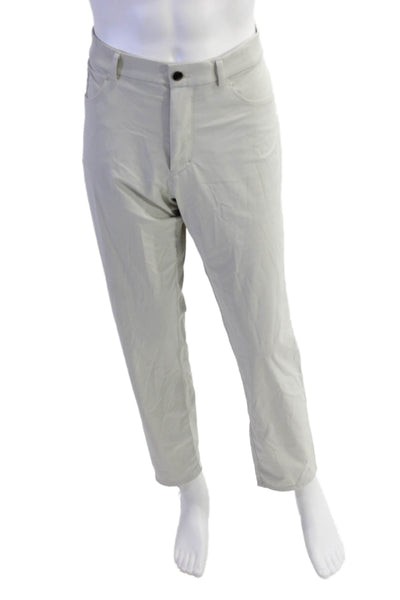 Kjus Womens Textured Button Zip Straight Leg Casual Pants Nude Size M