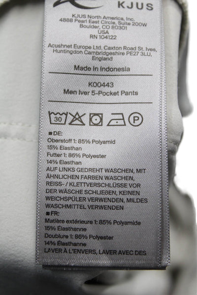 Kjus Womens Textured Button Zip Straight Leg Casual Pants Nude Size M
