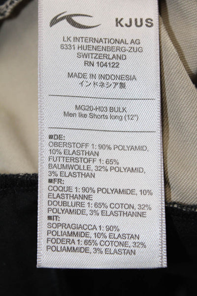 Kjus Mens Textured Zip Button Lined Pleated Casual Shorts Khaki Size EUR 38