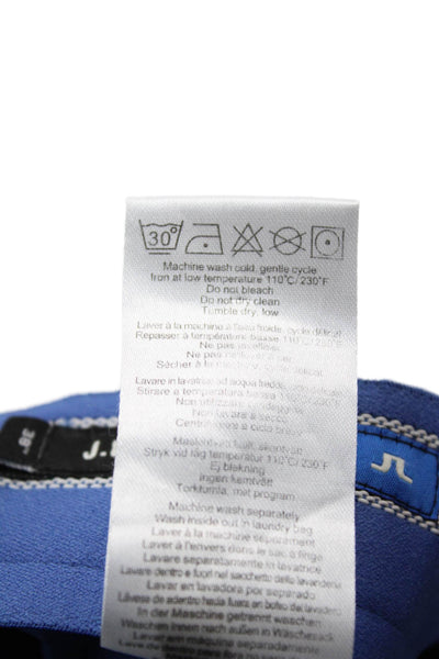 J. Lindeberg Mens Textured Button Zip Pleated Dress Shorts Blue Size EUR 36