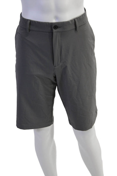 Kjus Mens Textured Zip Button Lined Dress Shorts Heather Gray Size EUR 38