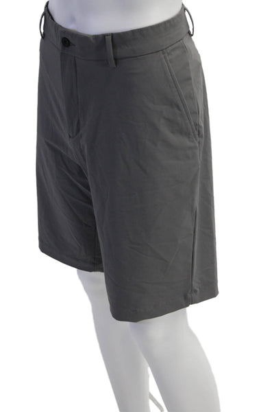 Kjus Mens Textured Zip Button Lined Dress Shorts Heather Gray Size EUR 38