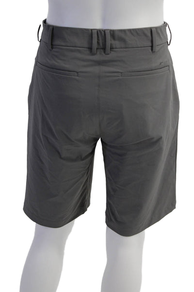 Kjus Mens Textured Zip Button Lined Dress Shorts Heather Gray Size EUR 38