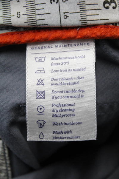 Spoke Mens Cotton Textured Zip Button Wide Leg Causal Pants Gray Size EUR 38