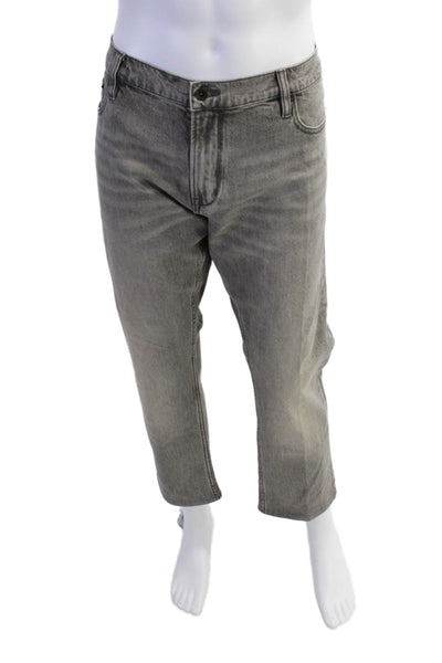 John Varvatos Mens Cotton JV 701 Regular Straight Leg Denim Jeans Gray Size 38