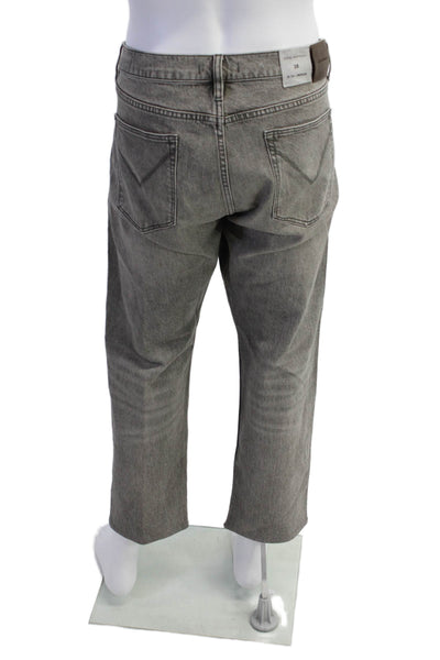 John Varvatos Mens Cotton JV 701 Regular Straight Leg Denim Jeans Gray Size 38