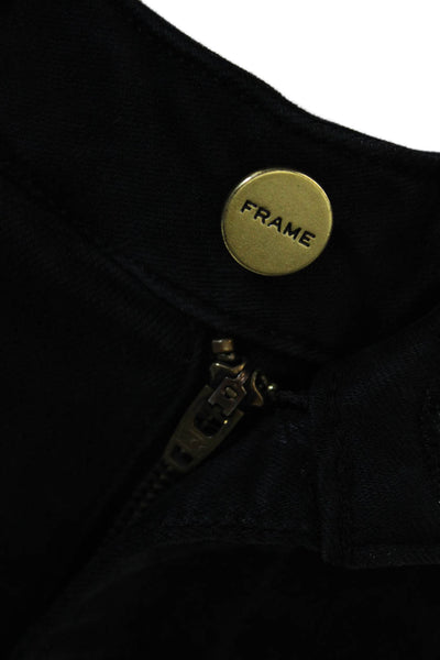 Frame Womens Zipper Fly High Rise Dark Wash Skinny Jeans Blue Denim Size 1