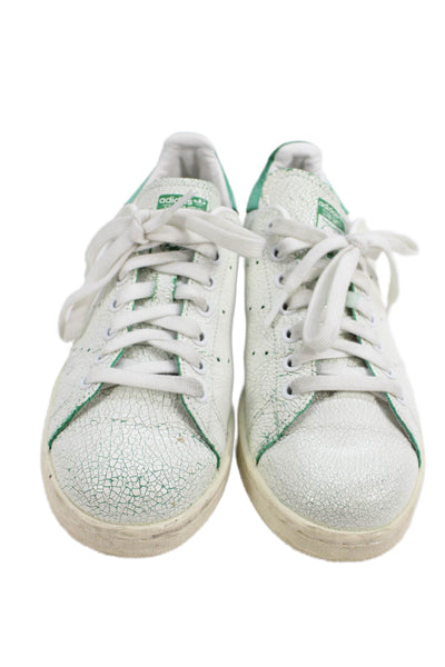 Adidas Mens Stan Smith Crackle Lace-Up Fashion Sneakers White Size 7.5