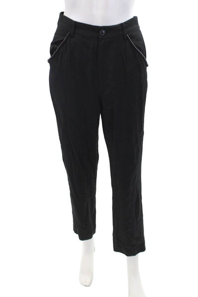 Cami NYC Womens Zippered High-Waisted Tapered Casual Pants Black Size 2