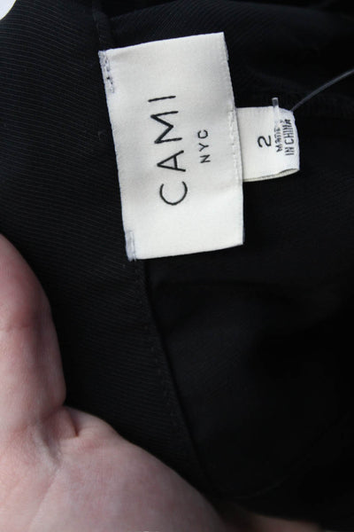 Cami NYC Womens Zippered High-Waisted Tapered Casual Pants Black Size 2