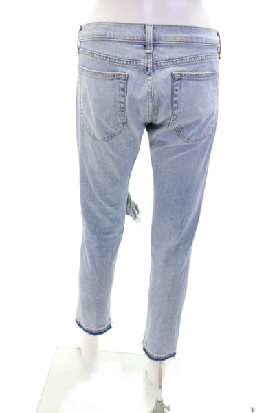 Rag & Bone Jean Womens Cotton Distressed Light Wash Slim Jeans Blue Size 26
