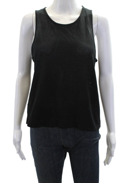 Rag & Bone Jean Womens Sleeveless Round Neck Tank Top Solid Black Size S