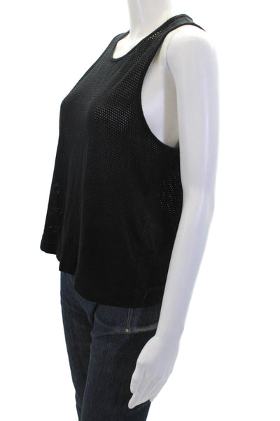 Rag & Bone Jean Womens Sleeveless Round Neck Tank Top Solid Black Size S