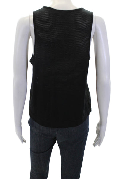 Rag & Bone Jean Womens Sleeveless Round Neck Tank Top Solid Black Size S