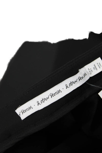 & Other Stories Women's Hook Closure Unlined Flare Mini Skirt Black Size 4