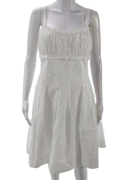Sunday In Brooklyn Womens Back Zip Spaghetti Strap Shift Dress White Size Medium