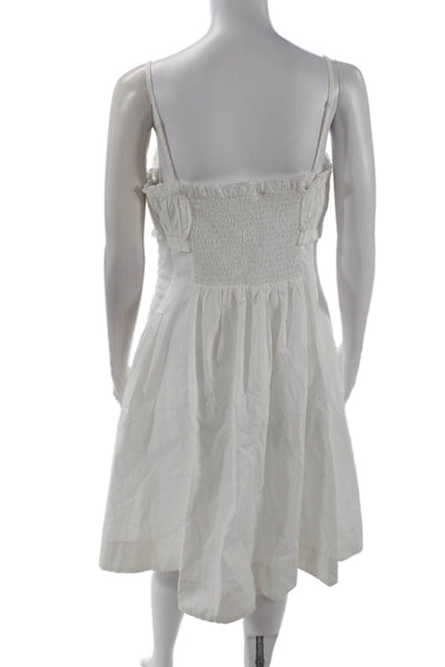 Sunday In Brooklyn Womens Back Zip Spaghetti Strap Shift Dress White Size Medium