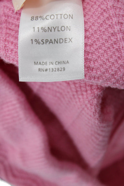 Camila Coelho Womens Cotton Stretch Knit Split Hem Mini Skirt Pink Size S