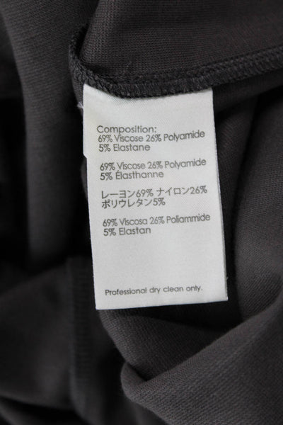 3.1 Phillip Lim Womens Short Sleeve Zippered Pencil Dress Gray Size 4